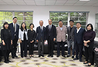 CUHK members including Professor Fok Tai-fai (fifth from left), Pro-Vice-Chancellor and Professor Wong Suk-ying (fourth from left), Associate Vice-President visit FDU